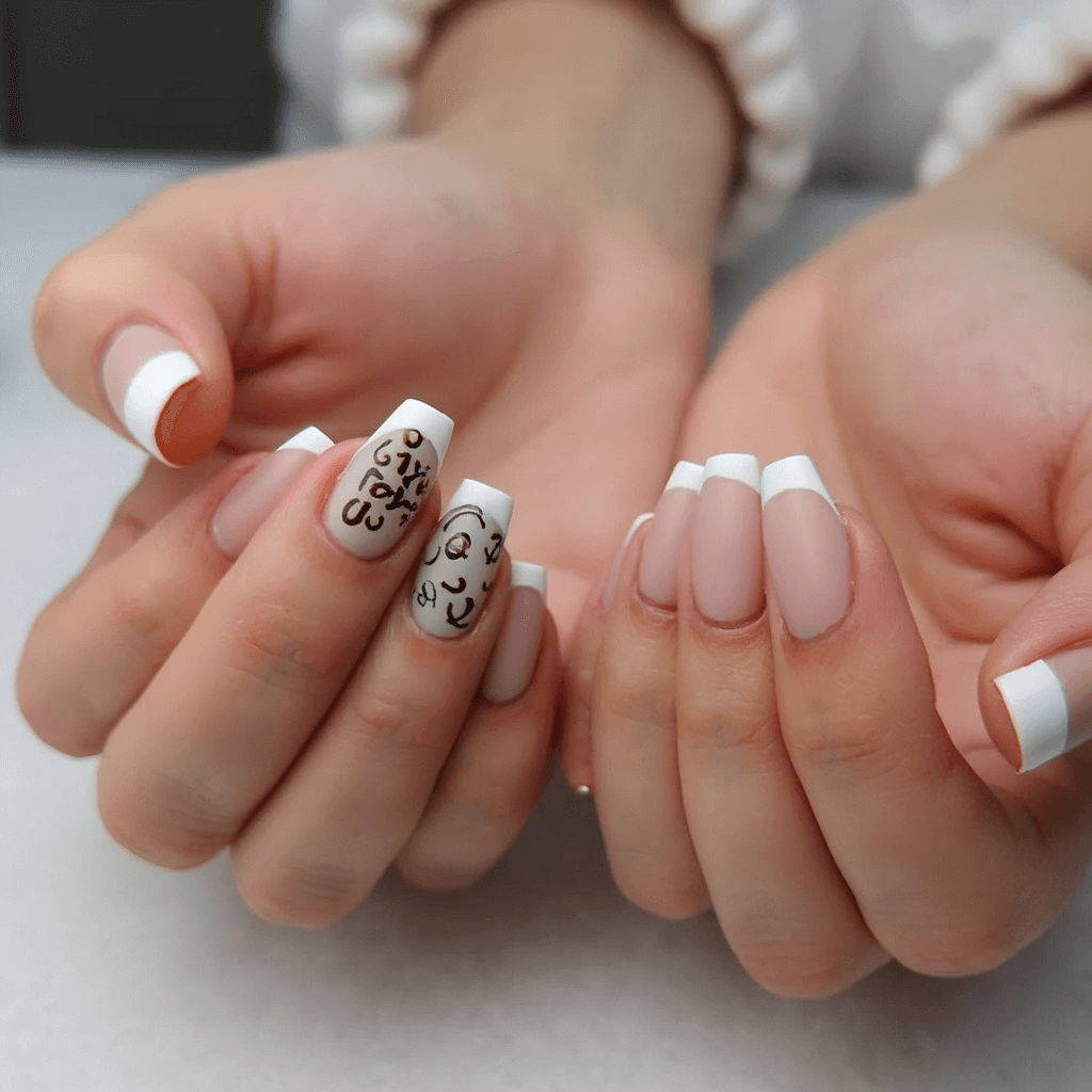 French Tip Nail Design - Classic white tips with modern twist